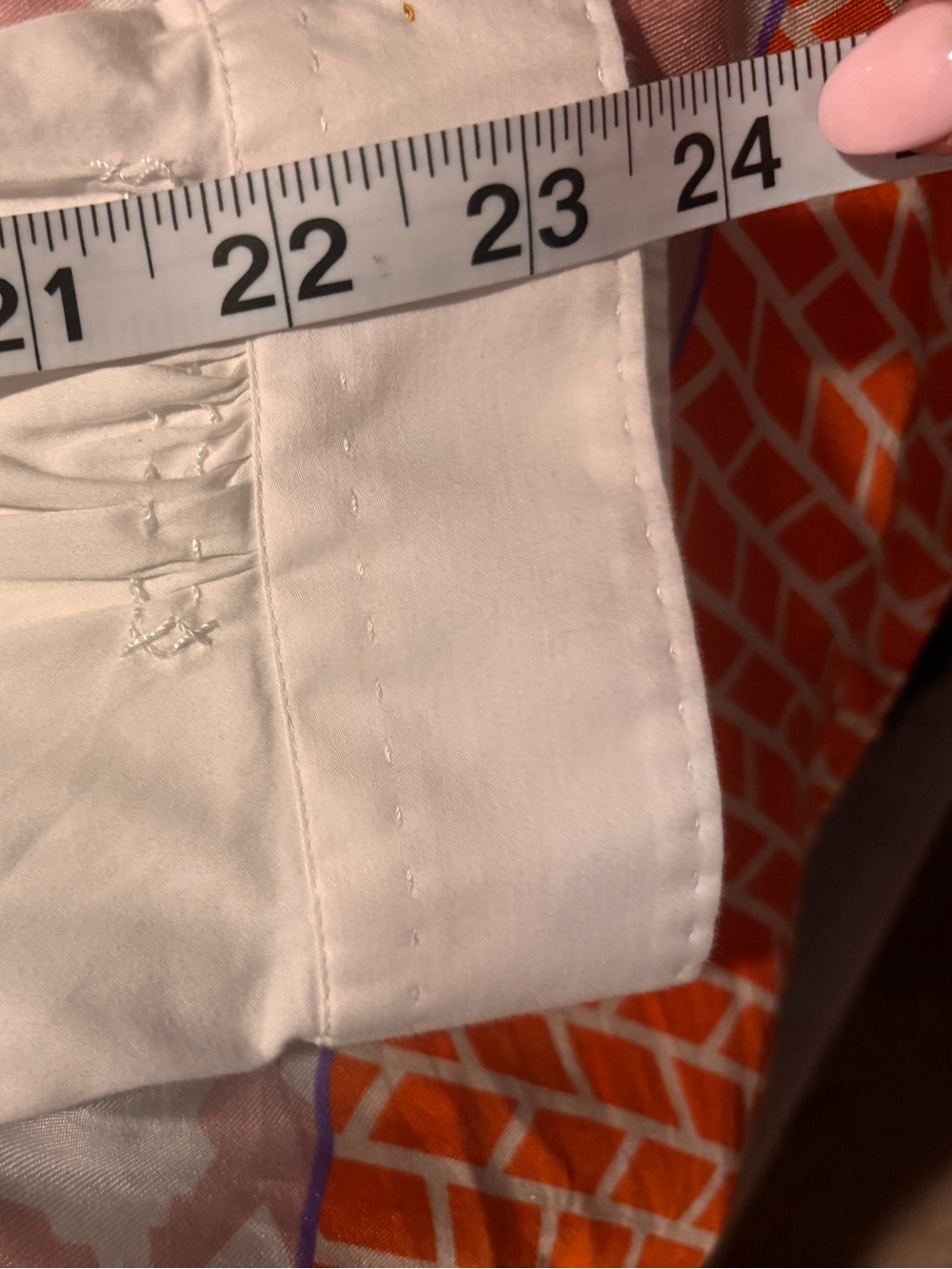Le Sarte Pettegole Italian Designer White Tunic Orange Geometric Side Panels 42 - Picture 5 of 11